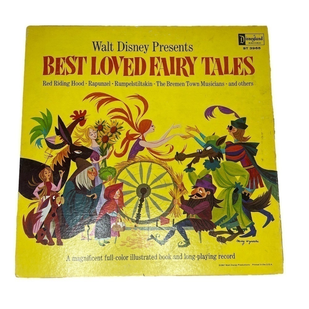 Walt Disney Presents Best Loved Fairy Tales Vinyl Record 1967